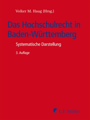 cover image of Das Hochschulrecht in Baden-Württemberg